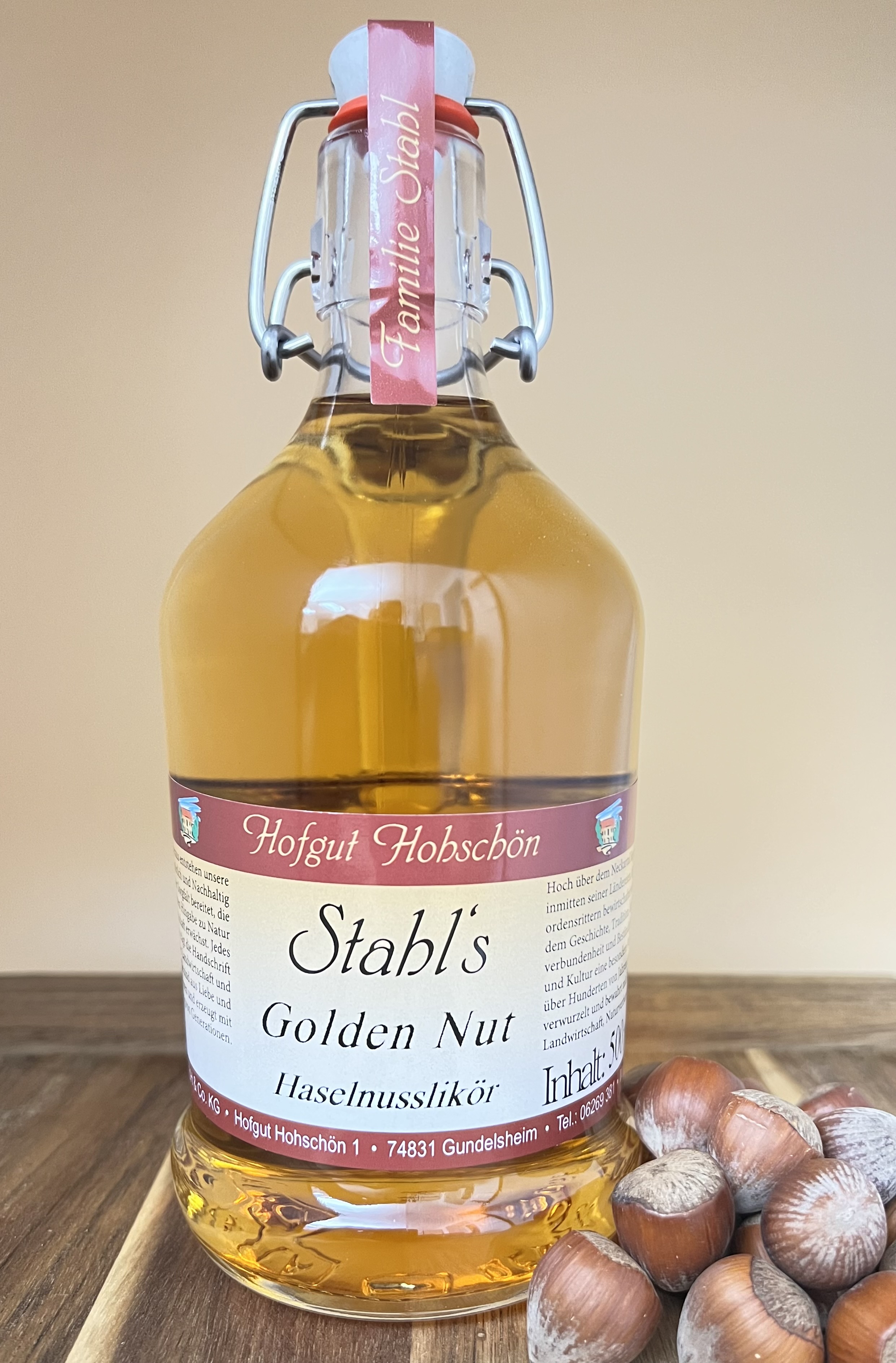  Golden Nut, Haselnusslikör, 500 ml