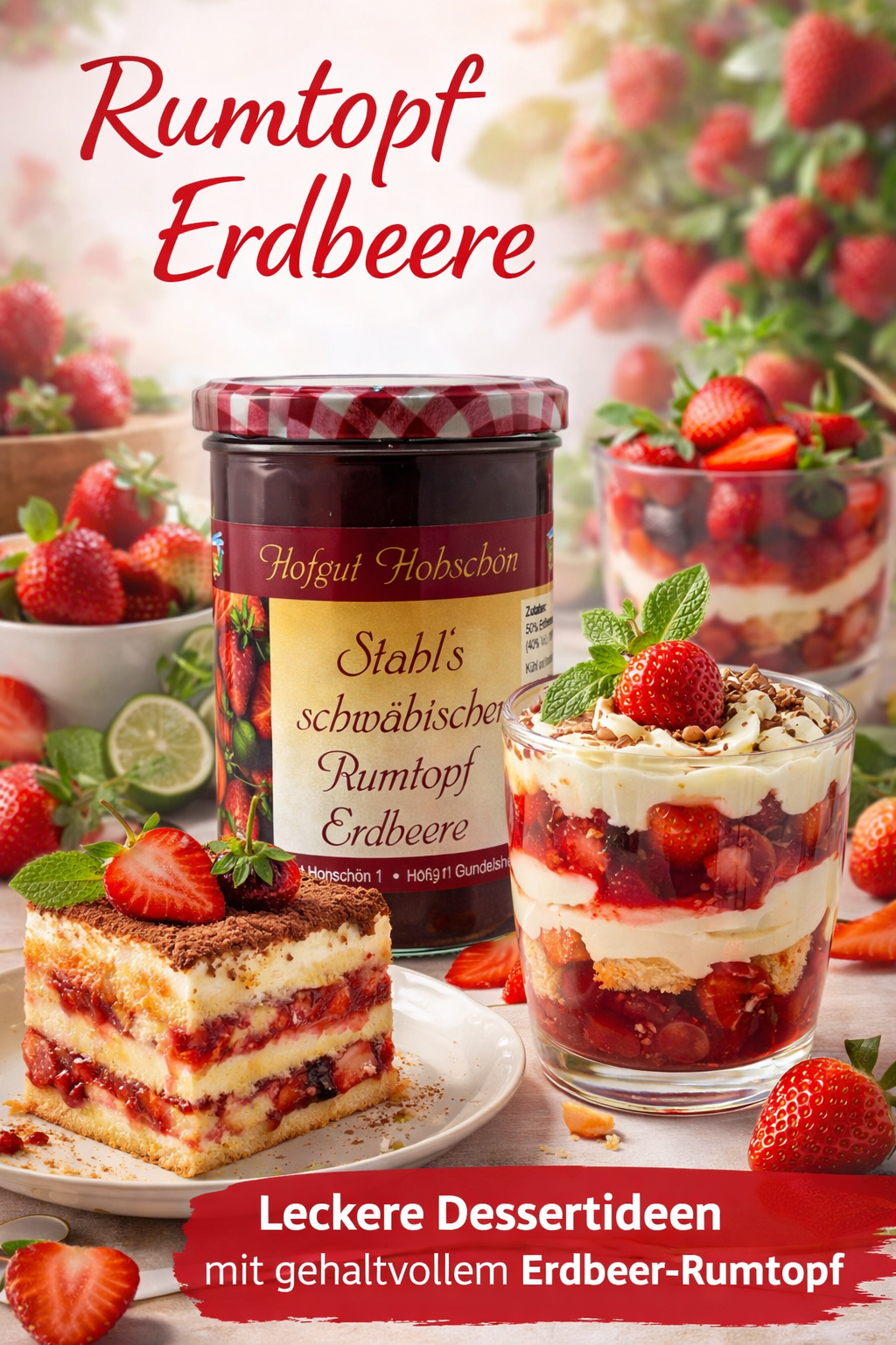 Schwäbischer Rumtopf Erdbeere