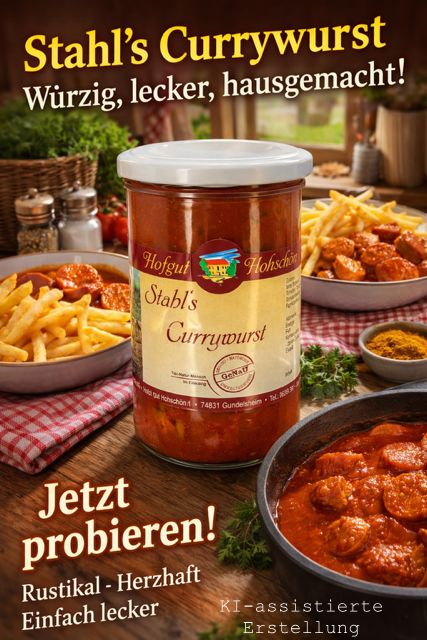 Currywurst vom Freilandschwein