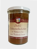 Geschmorte Schweinebäckchen in Rotwein-Jus
